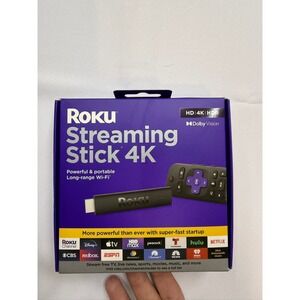 ROKU New $49 Streaming Stick 4K Voice Remote Cord Plug Full Set AA12